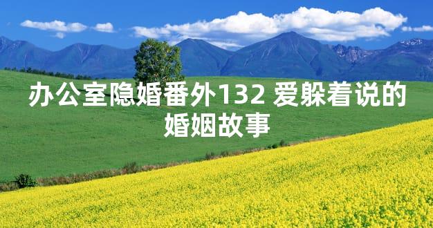 办公室隐婚番外132 爱躲着说的婚姻故事